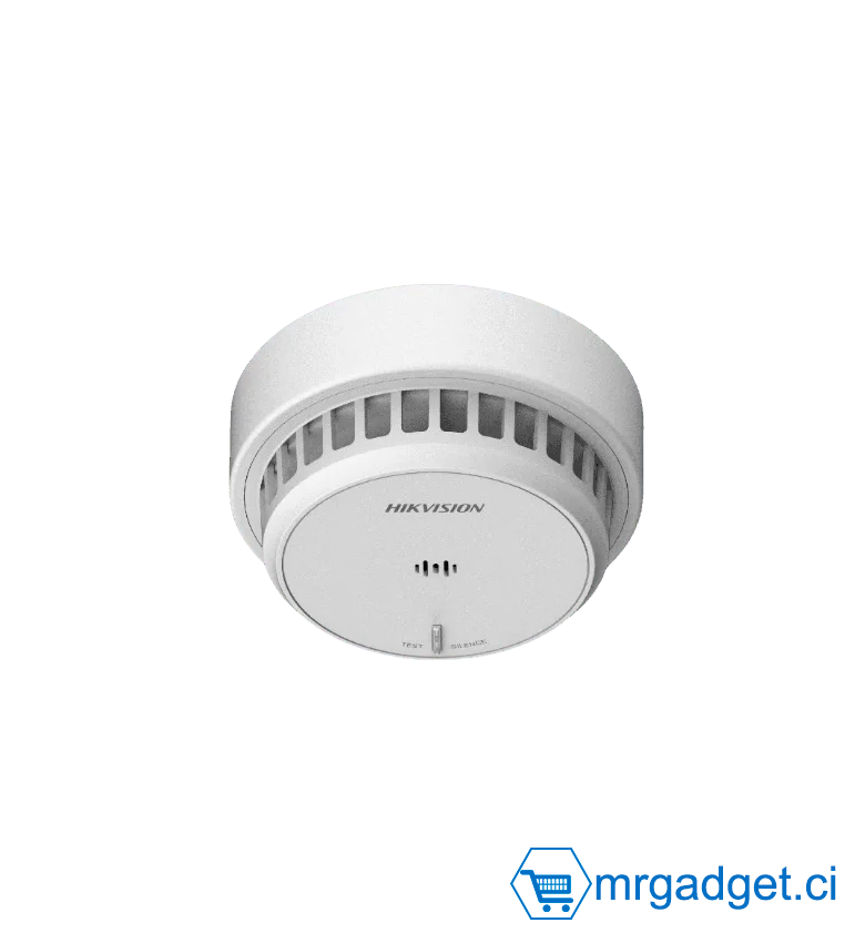 Détecteur de fumée Autonome (Sans centrale, Sans Electricité, sans internet) -  Alarmé intégré 85db - Peut être connecté au DVR / NVR pour un contrôle total via smartphone - HIKVISION HF-S2