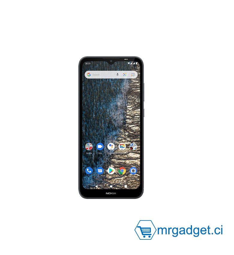 Nokia C20, Dual Sim - Smartphone Android , 1 Go de RAM, 16 Go de mémoire, écran LCD 6,5" HD+ avec encoche en V, Android 11, déverrouillage par reconnaissance faciale, capteur de proximité - Bleu