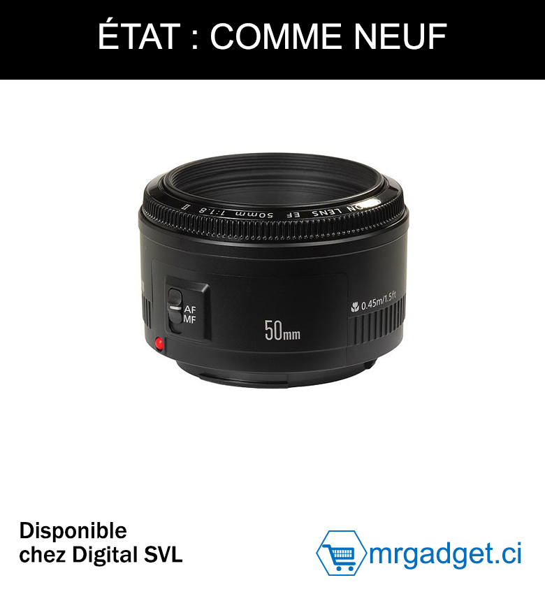 Objectif Canon EF 50mm 1:1.8 II | Etat : Comme neuf
