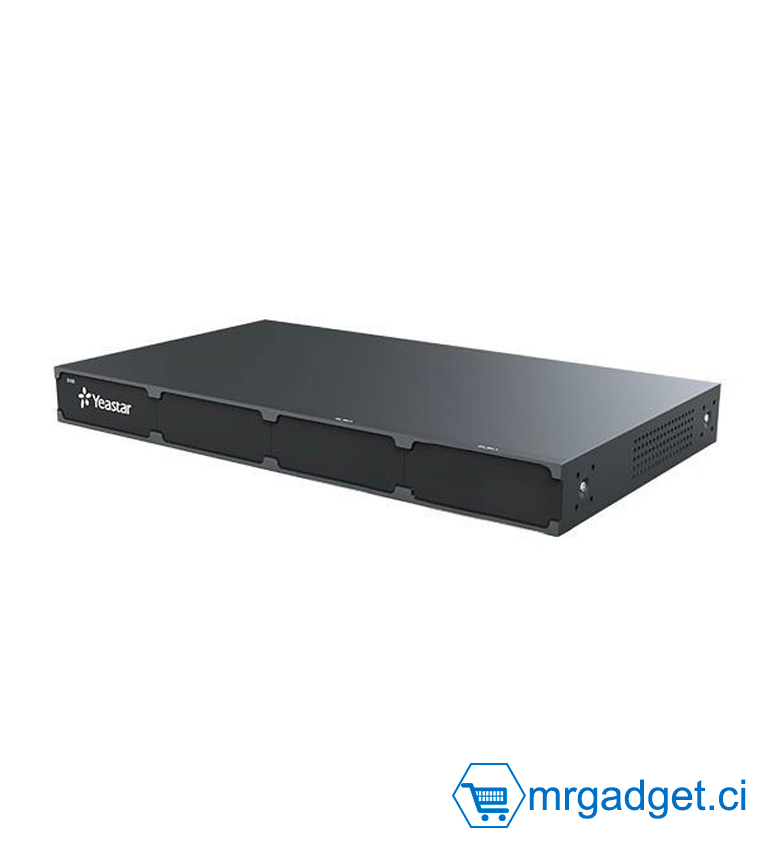 Yeastar S100 - Autocommutateur - Serveur VoIP - IPBX - pour 100 Utilisateurs (200 avec extension), 30 Appels Simultanés (60 avec extension), 16 Ports FXS/FXO/BRI, 6 Canaux GSM/3G/4G, 4 Emplacements pour Modules (Modules vendus séparément)