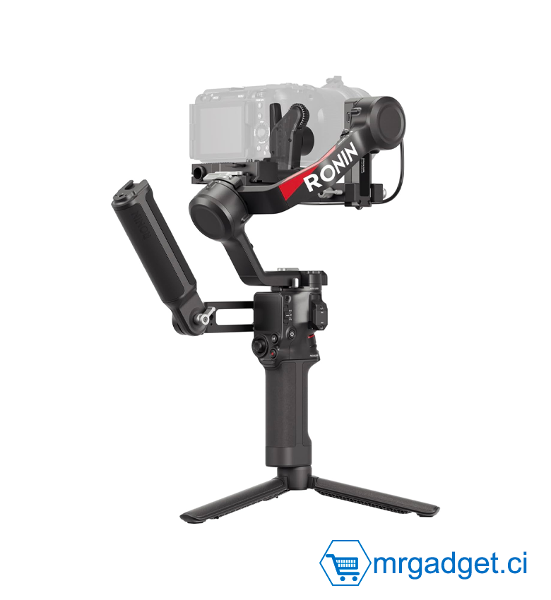 DJI RS 4 Combo, Bundle, DJI Ronin, Stabilisateur de Nacelle à 3 Axes pour Caméras DSLR et sans Miroir Canon/Sony/Panasonic/Nikon/Fujifilm, Prise Verticale Native, Joystick à 2 Modes, Bras en Téflon + Moteur Focus Pro