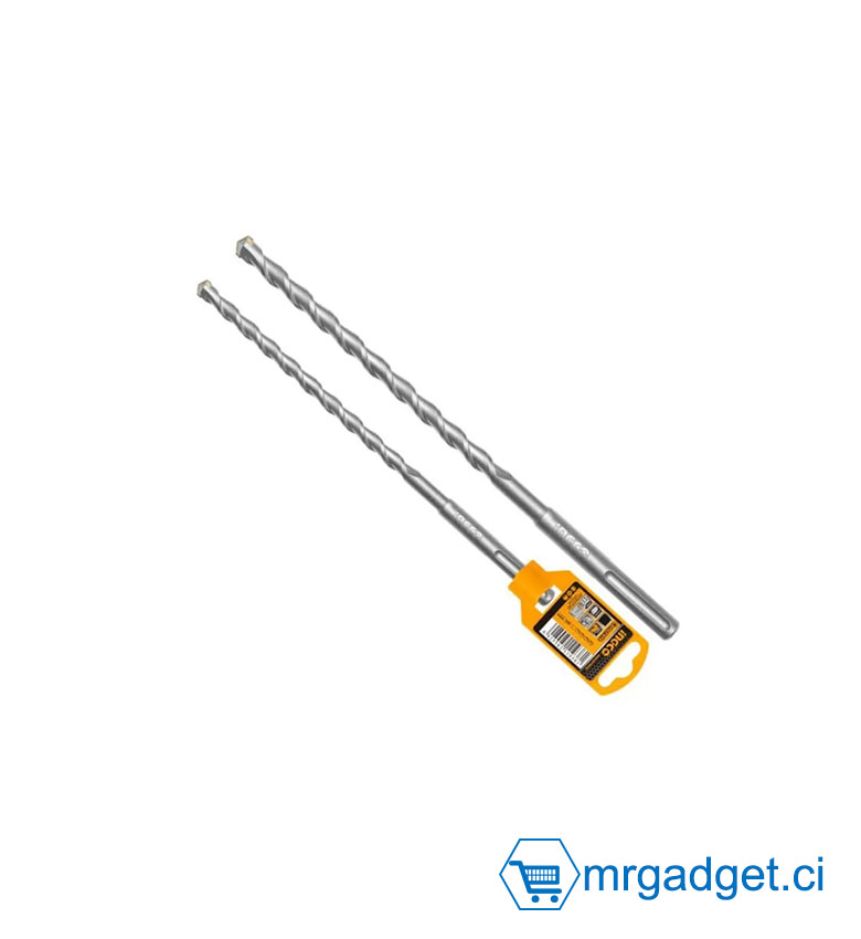 INGCO DBH1210802 - Foret Béton SDS-Plus 8 x 160 mm - Tête Carbure Haute Qualité - Évacuation Optimisée des Poussières - Accessoire Perforateur - Idéal Perçage Béton, Pierre et Brique