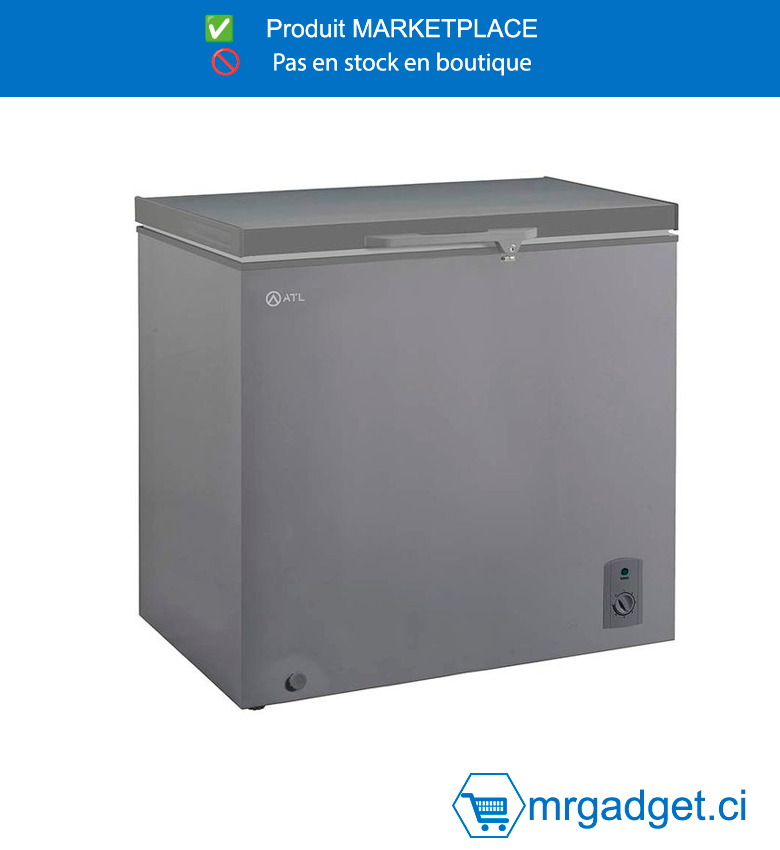 Congélateur Horizontal ATL - 252l - 01 Porte - Serrure - 01 Panier - Inox&Silver - CFATL-380