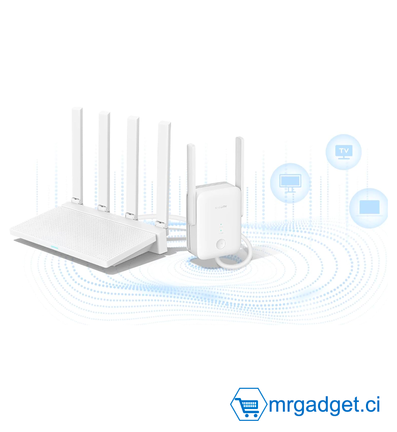 Repeteur Wi-Fi Xiaomi AX1500 | Dual Band Wi-Fi 6 - Port GIGABIT