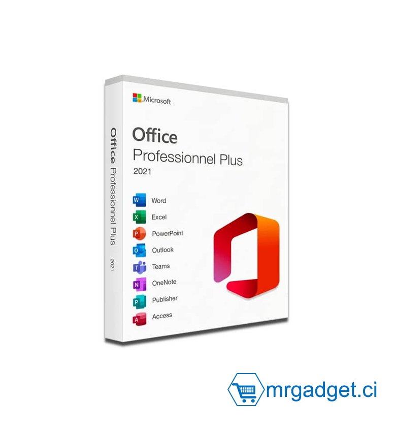 Microsoft Office 2021 Professionnel Plus  - 1 PC permanent - Licence numérique Vendu sur support USB (Clé pour Setup + Licence dans le fichier Excel ou Bloc Note)