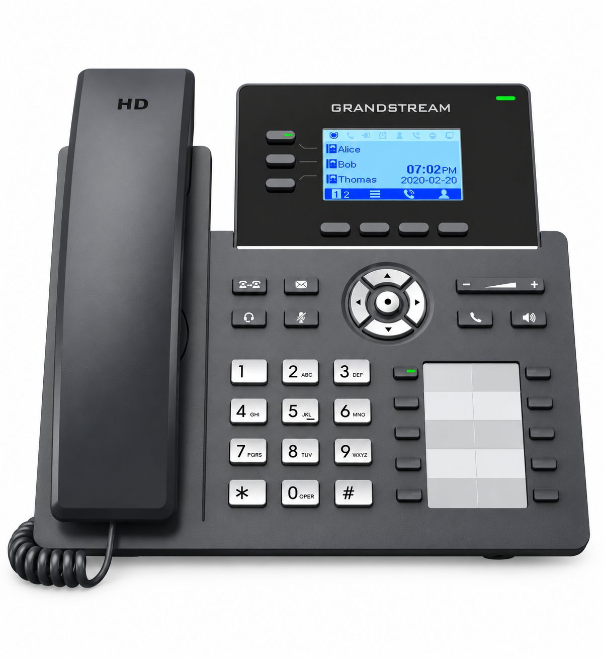 Grandstream GRP2604P – Téléphone IP Gigabit PoE, 3 Lignes, 6 Comptes SIP, Audio HD et 10 Touches BLF