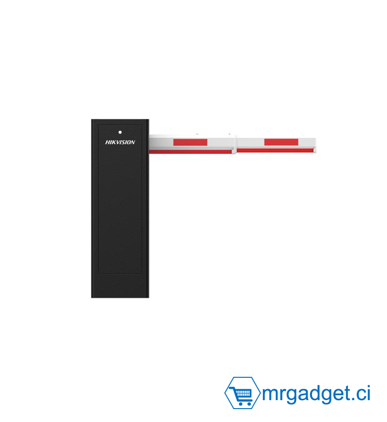 Hikvision DS-TMG300-DR - Barrière Levante Automatique Droite - Flèche Télescopique 3,4 à 6m - Moteur CC Sans Balais Silencieux - Contrôle Intelligent - Sécurité Antichute Radar & Infrarouge - Fermeture Différée - Idéal Parking, Résidence & Entreprise