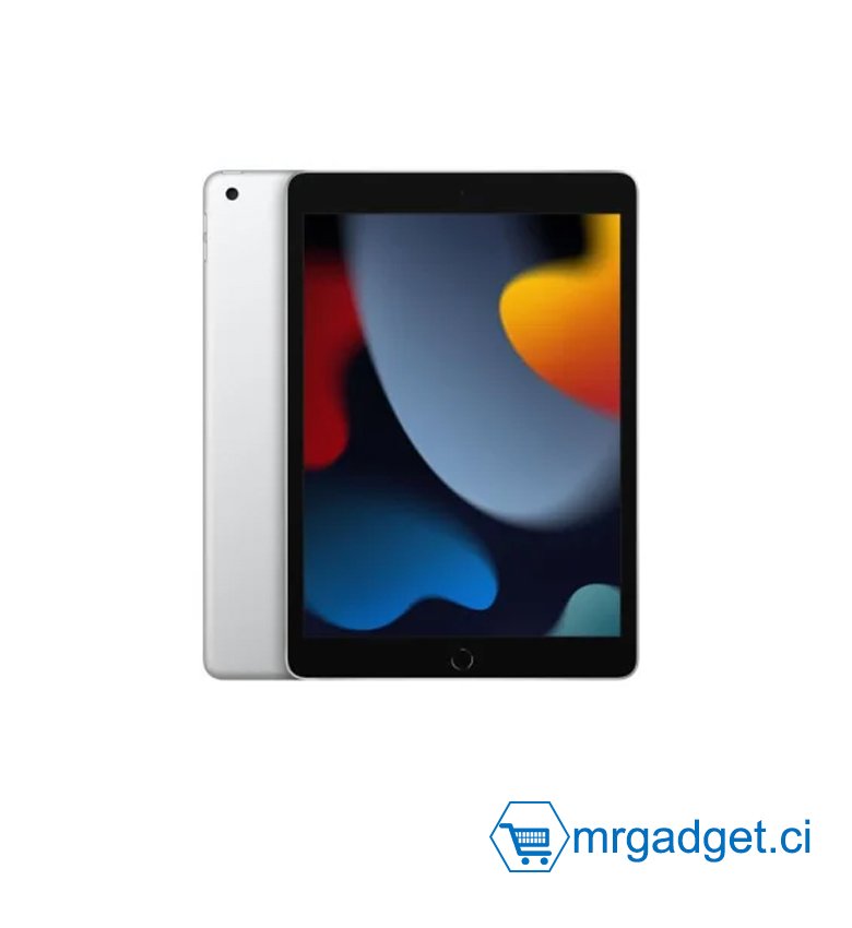 2021 Apple Tablette iPad (10,2 pouces, Wi-Fi, 64 Go) -Argent (9ᵉ génération)