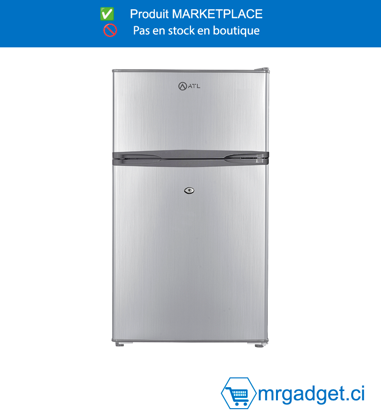 Réfrigérateur ATL - 80l - 02 Portes – Inox & Silver - ATL-2D110