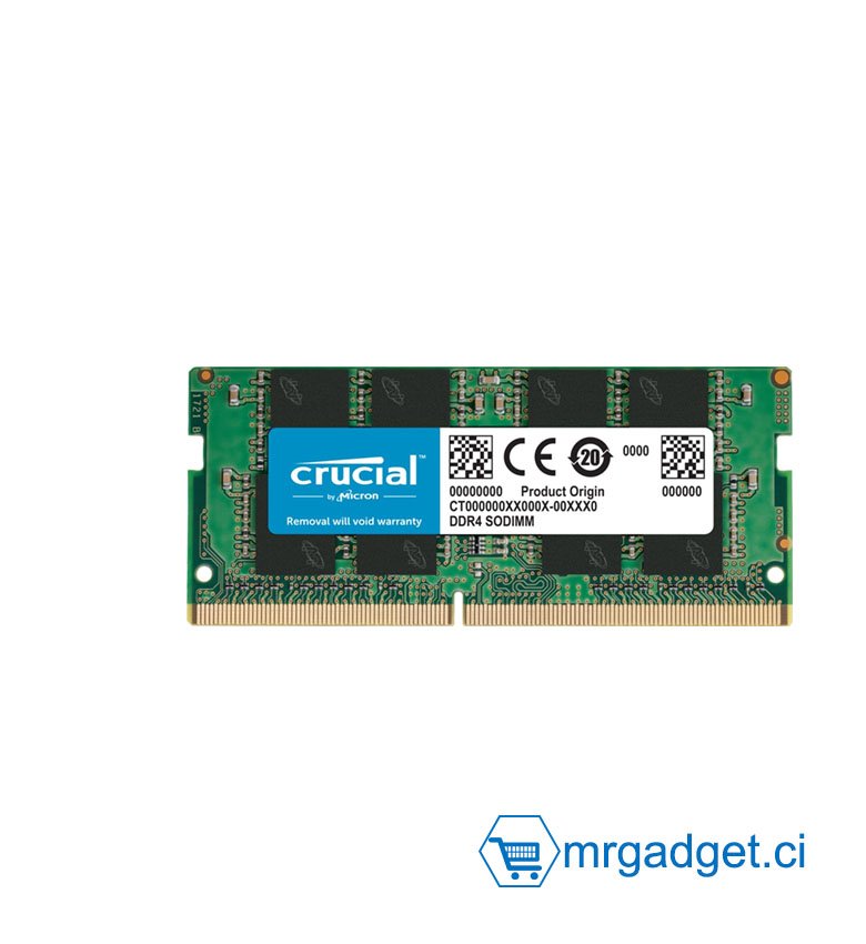 Barrette RAM pour PC portable Crucial RAM 16Go DDR4 3200MHz CL22