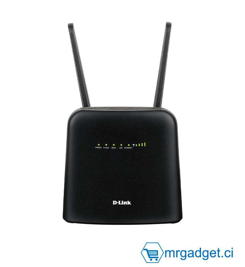 D-Link DWR-960 Routeur 4G LTE Cat7 Wi-FI AC1200, Cat7 Mobile Wi-FI Router, 4G/3G, Multi WAN, Ports Gigabit, Wi-FI AC1200, SIM déverrouillée, Internet sécurisé, Double Pare-feu