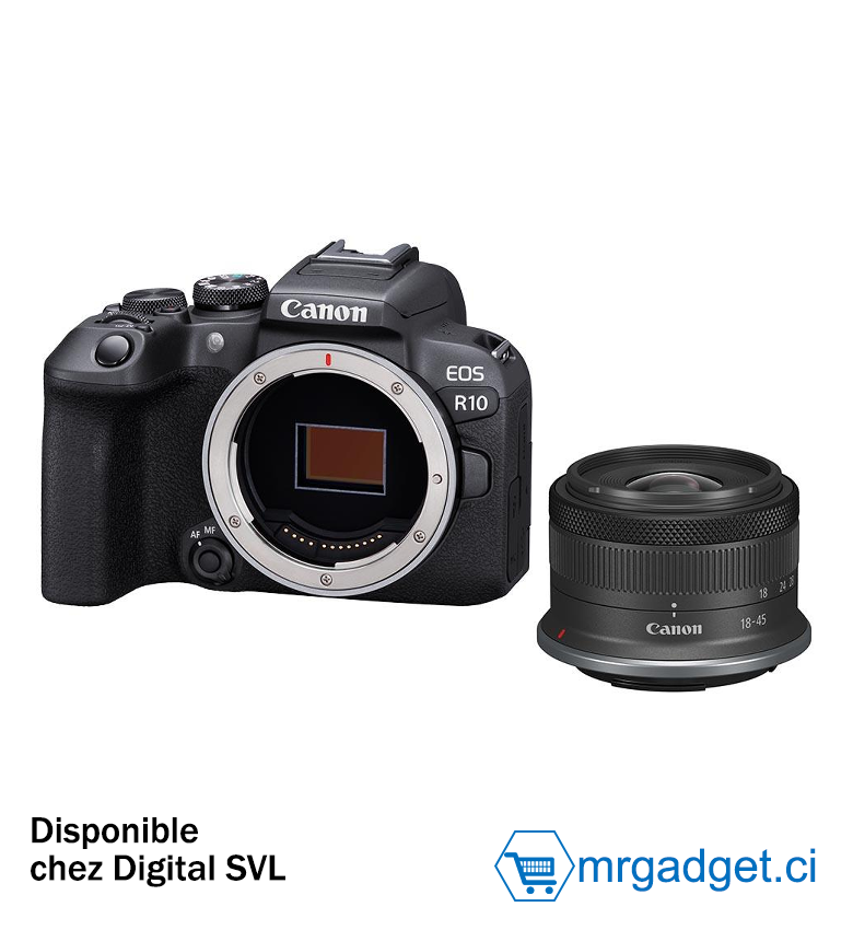 Appareil Photo Hybride Canon EOS R10 + RF-S 18-45mm IS STM