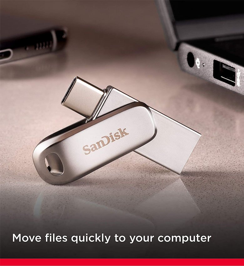 SanDisk Ultra Luxe 256 Go Clé USB Type-C double connectique