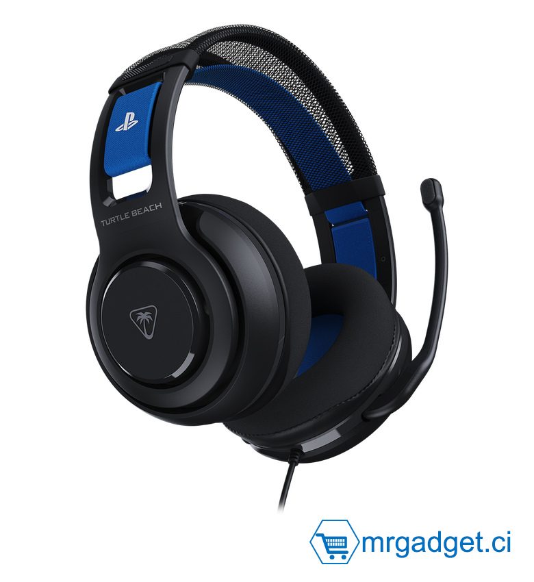 Turtle Beach Atlas 200 Noir– Casque Gaming Filaire pour PlayStation, Audio Immersif et Microphone Intégré