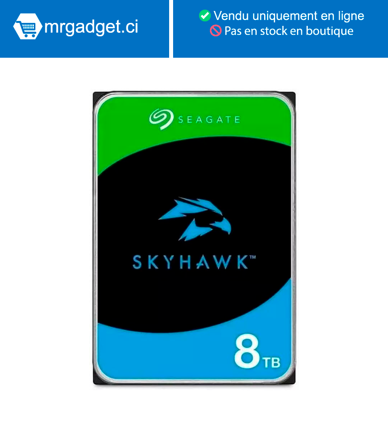 Seagate SkyHawk 8 To - Disque dur adapté à la videosurveillance