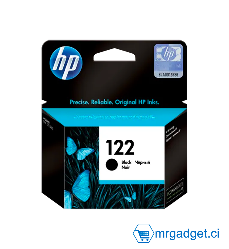 HP cartouche d’encre authentique 122 Noir