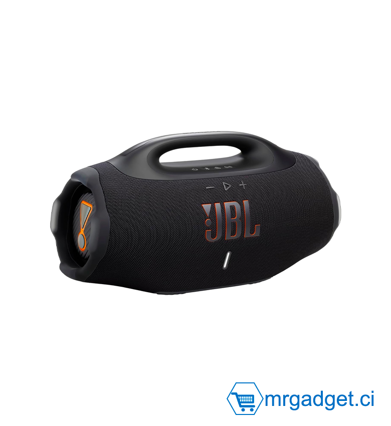 JBL Boombox 4, Enceinte Bluetooth Portable, Son JBL Pro, AI Sound Boost, étanchéité et résistance à la poussière IP68, jusqu'à 34 h d’autonomie, Connexion Multi-Enceintes Auracast, Noir