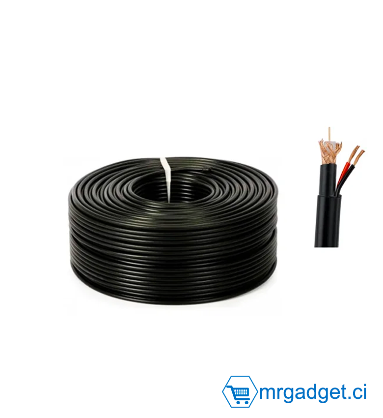 VR GHT Cable Coaxial - Cable de camera - 300m - RG6 plus 2C