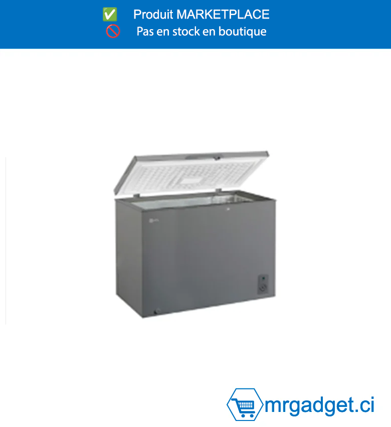 Congélateur Horizontal ATL CFATL-430 – 302 Litres – 1 Porte avec Serrure et Panier de Rangement – Finition Inox & Silver – Design Robuste et Performance Énergétique