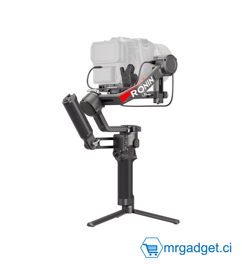 DJI RS 4 Pro Combo, Bundle, DJI Ronin, Stabilisateur Nacelle 3 Axes pour Caméras DSLR et Ciné Canon/Sony/Panasonic/Nikon/Fujifilm, Prise de Vue Verticale, Charge Utile de 4,5 kg, Émetteur d’Images, Moteur Focus Pro