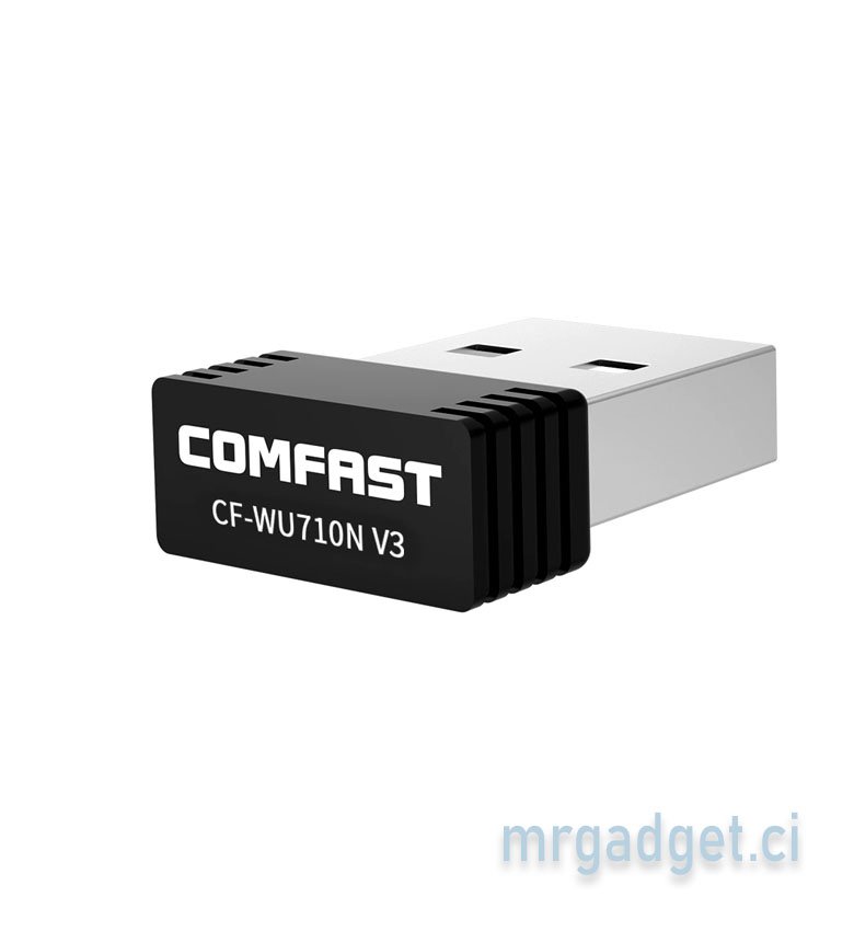 COMFAST –  Clé Wifi - carte réseau Wi-fi CF-WU710N V3  150 mb/s, adaptateur sans fil pour PC et téléphone
