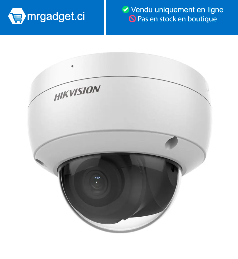 Hikvision DS-2CD2163G2-IU(2.8mm)(O-STD) Caméra de surveillance dôme avec 6 mégapixels, éclairage jusqu'à 30 m, caméra de surveillance professionnelle