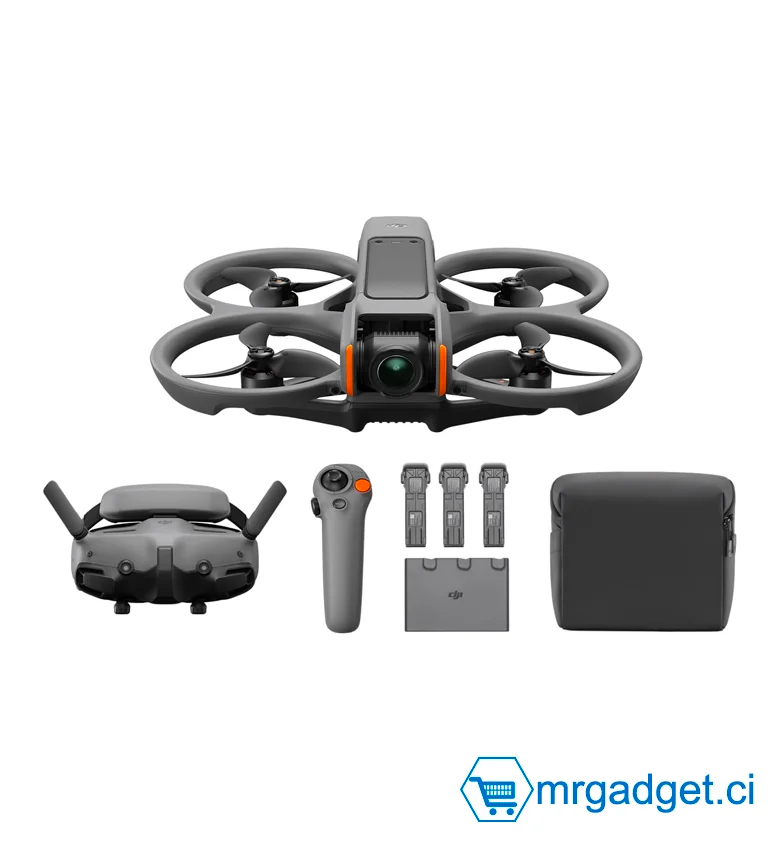 Dji Avata 2 Pro View Combo (Trois Batteries), Drone FPV avec Caméra 4K, Acrobaties en Une Touche, Protection d’hélice intégrée, Drone Caméra avec Goggles 2 et RC Motion 2