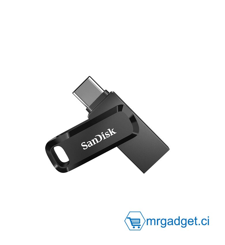 Clé USB à double connectique SanDisk Ultra Go pour les appareils USB Type-C, 32 Go
