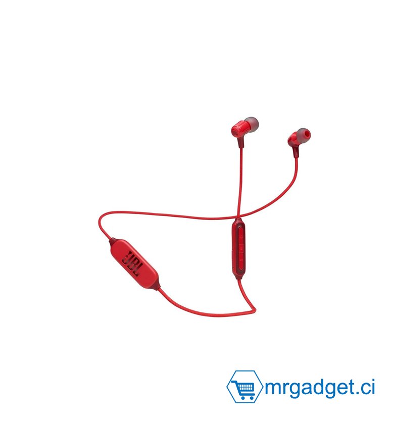 JBL Live 100BT Rouge - Écouteurs intra-auriculaires Bluetooth avec microphone intégré, connexion multipoint, 9 heures de lecture et assistance vocale