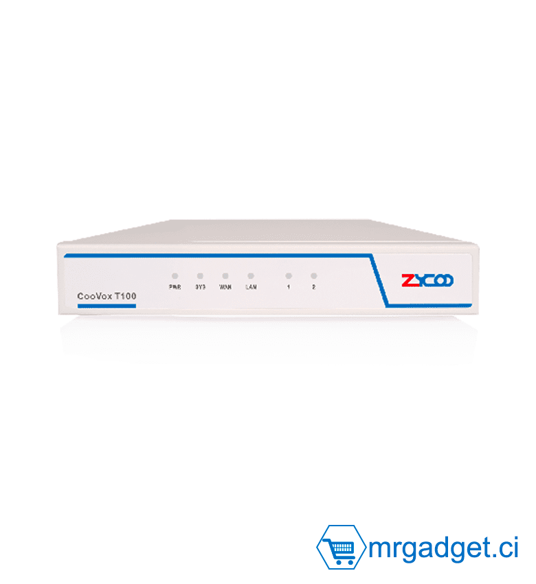 Zycoo T100-A202 - Autocommutateur -  Serveur VoIP - IPBX, 100 postes, 50 appels simultanés, 2XFXO