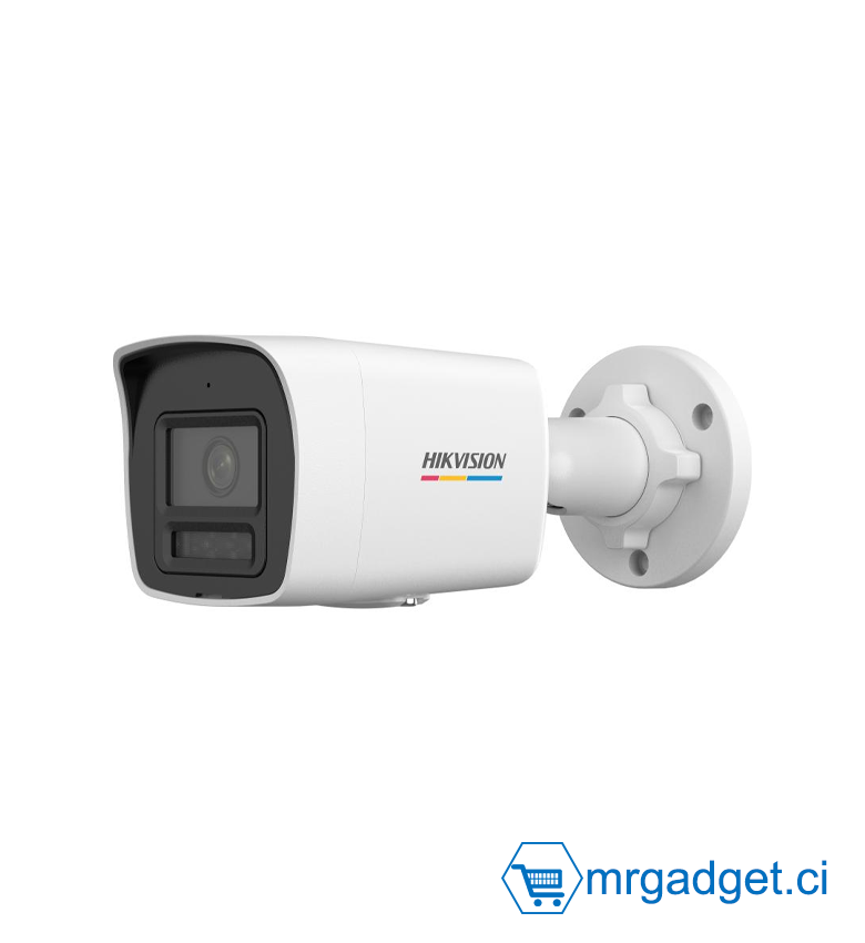Hikvision DS-2CD1047G3H-LIU 4MP (2K) - Caméra bullet IP- Smart Hybrid Light : Vision Nocturne Couleur & IR - Objectif 2.8mm Grand Angle - Micro Intégré - IA Détection Humains & Véhicules - Étanche IP67 - Compression H.265+ Vidéosurveillance Pro