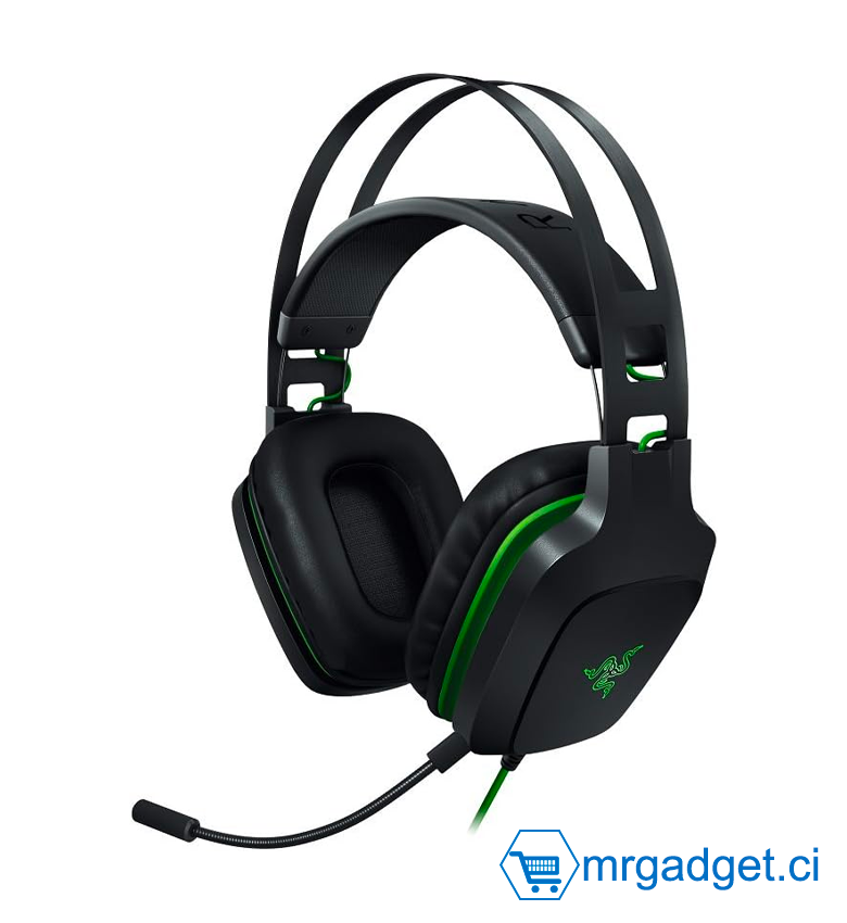 Razer Electra V2 USB - Casque Numérique pour Le Jeu et la Musique (Casque Gamer avec Son Surround virtuel 7.1, Cadre Monocoque en Aluminium et Haut-Parleurs de 40 mm) Noir