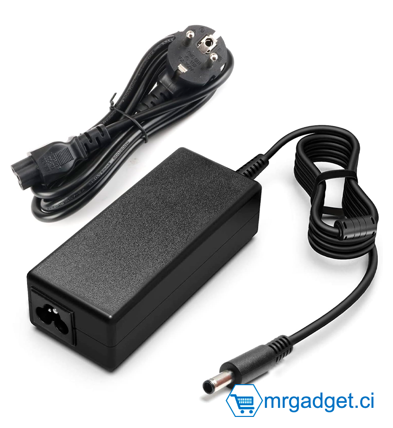 Chargeur 65W PC DELL 19.5V 3.34A  Petit  Gros+ Cable  - Ref #CH10