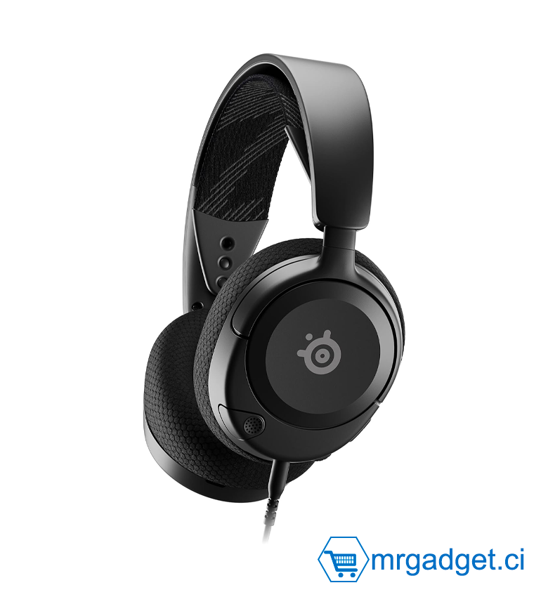 SteelSeries Arctis Nova 1 - Casque de jeu multi-système — Hi-Fi avec pilotes — Son Spatial à 360° — Coussinets d’Oreille à Mousse à Mémoire — Microphone antibruit — PC, PS5, PS4, Switch, Xbox - Noir