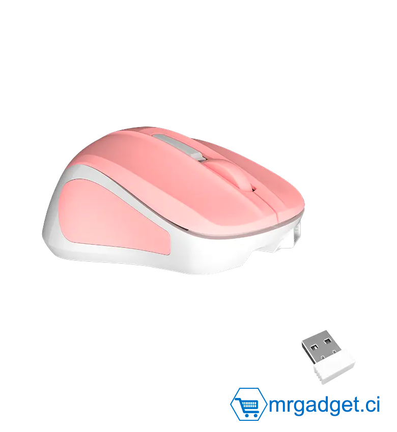 Meetion MiniGo Souris sans fil - Rose