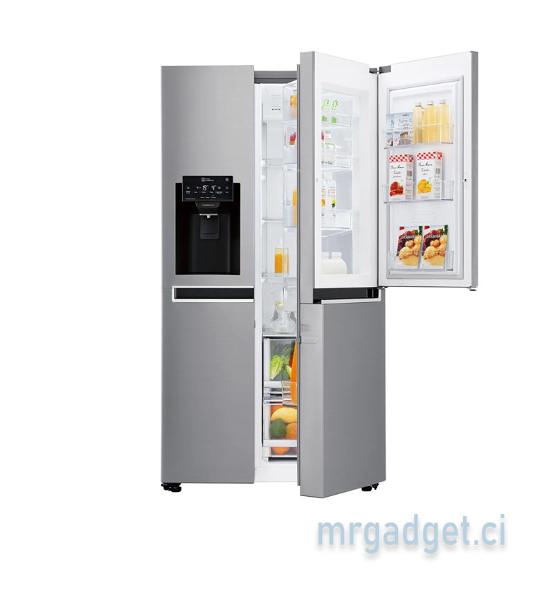 LG GC-L247SLUV – Réfrigérateur – Side by Side – 601L – argent platine
