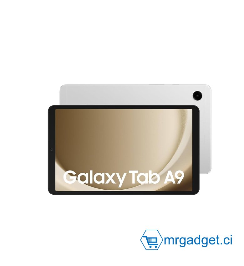 Samsung Galaxy Tab A9 Tablette Android, 64 Go de Stockage, Grand écran de 8.7", Wif et 4G , Son riche, Argent