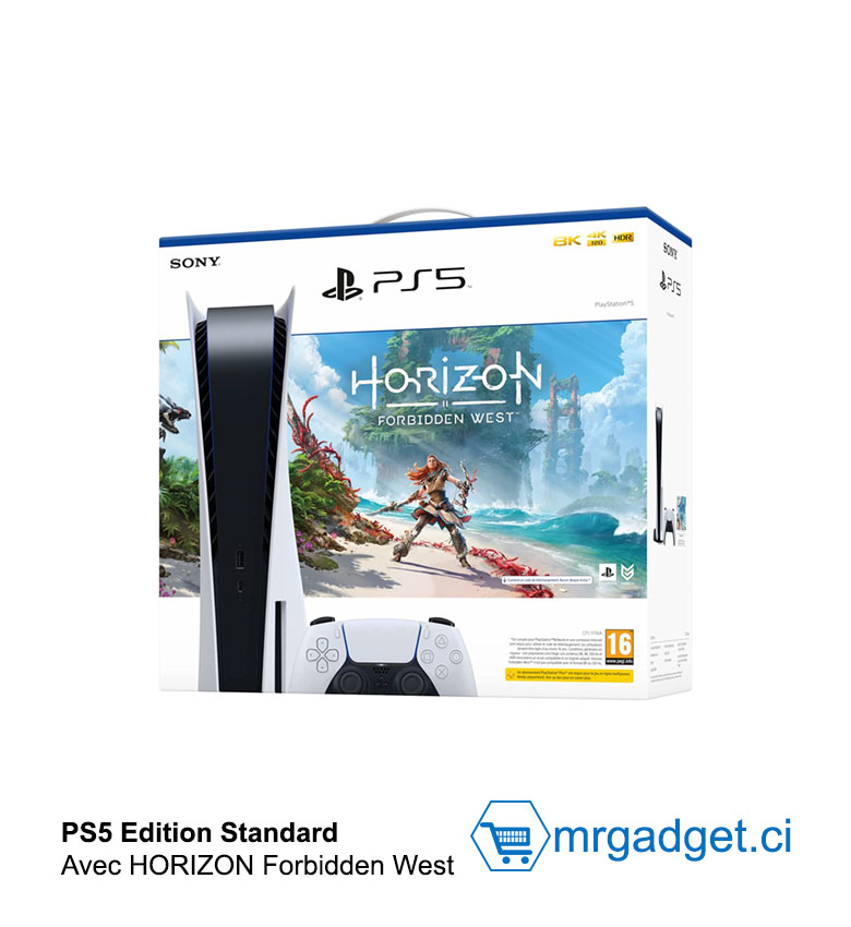 Sony PlayStation 5 Édition Standard - Console PS5 avec Horizon Forbidden West (Jeu Digital)