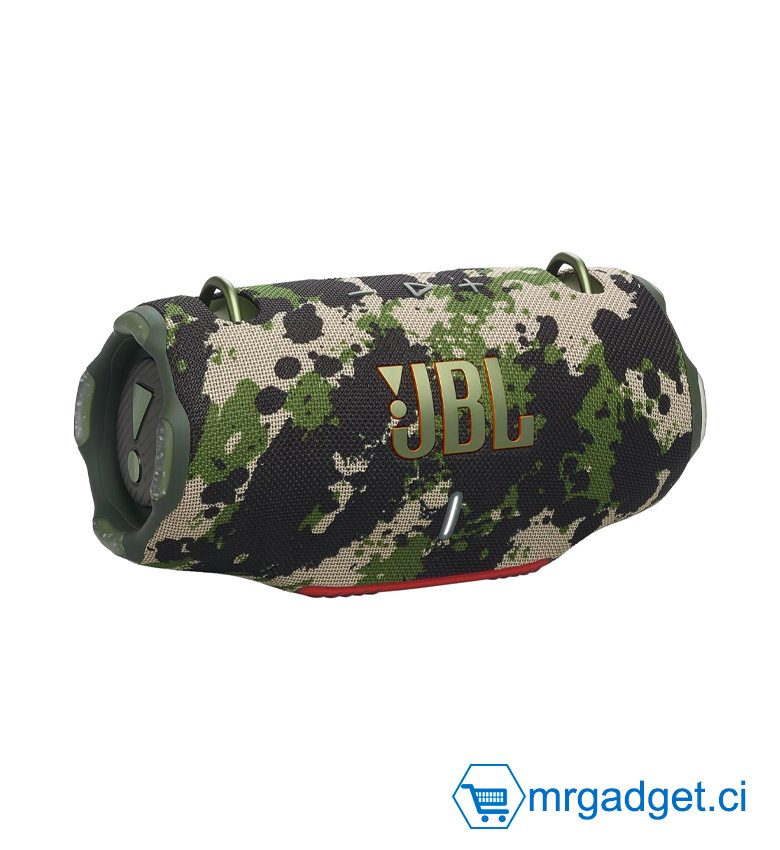 JBL Xtreme 4, Enceinte Portable Bluetooth avec Son Pro, jusqu'à 24h d'autonomie, Recharge Rapide, Étanche Indice IP67, bandoulière Incluse, en Camo