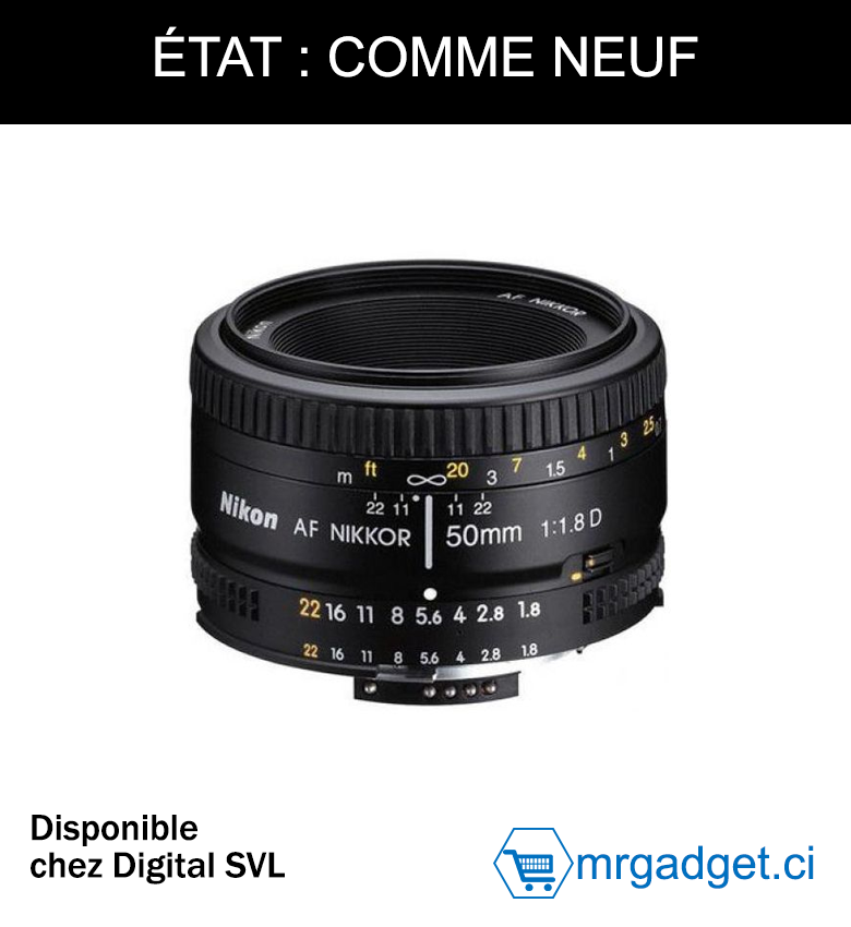 NIKON NIKKOR AF 50mm 1:1.8D objectif État comme neuf