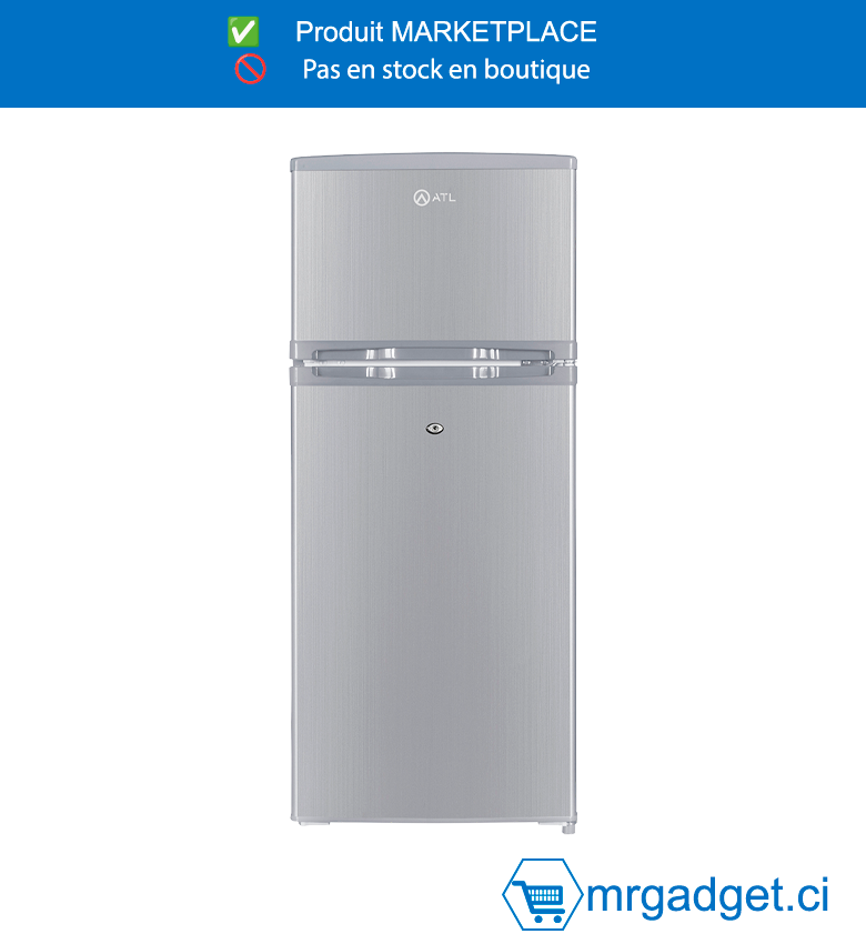 Réfrigérateur ATL Combine 03 Tirroirs - 117l - 02 Portes – Inox & Silver - ATL-2C150