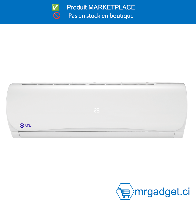 ATL SPLIT CLIMATISEUR MURAL - SPLIT ATL 1 CV - R-410 -  220-240V -  EVEREST - ATL-09ACW_EVEREST - Kit D'installation Offert - Blanc