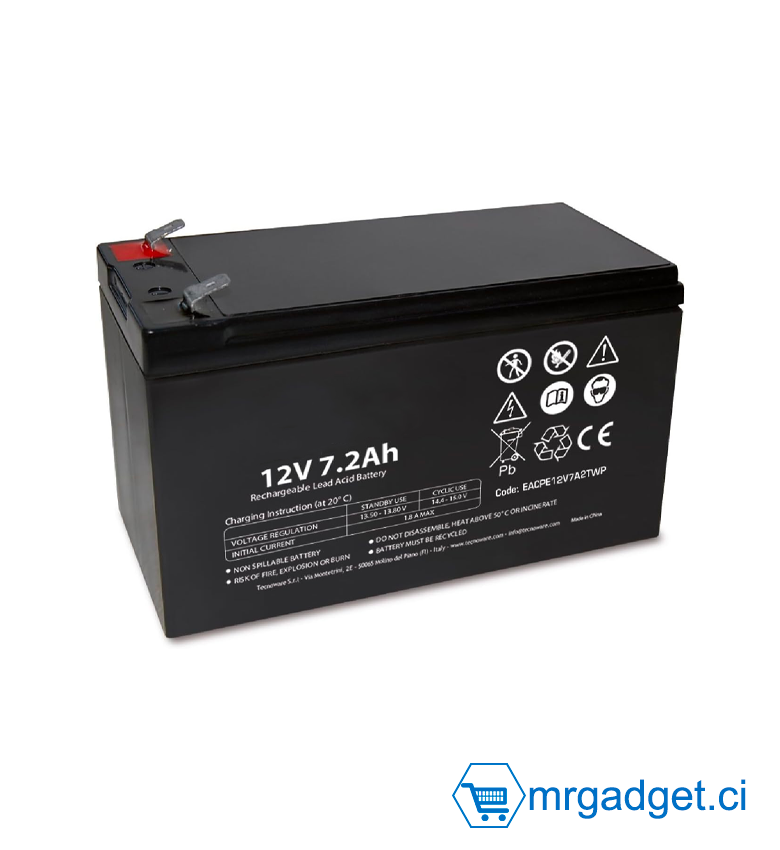 Batterie 12V  7Ah - Power Systems Store Batterie au plomb étanche 12 V Capacité 7Ah