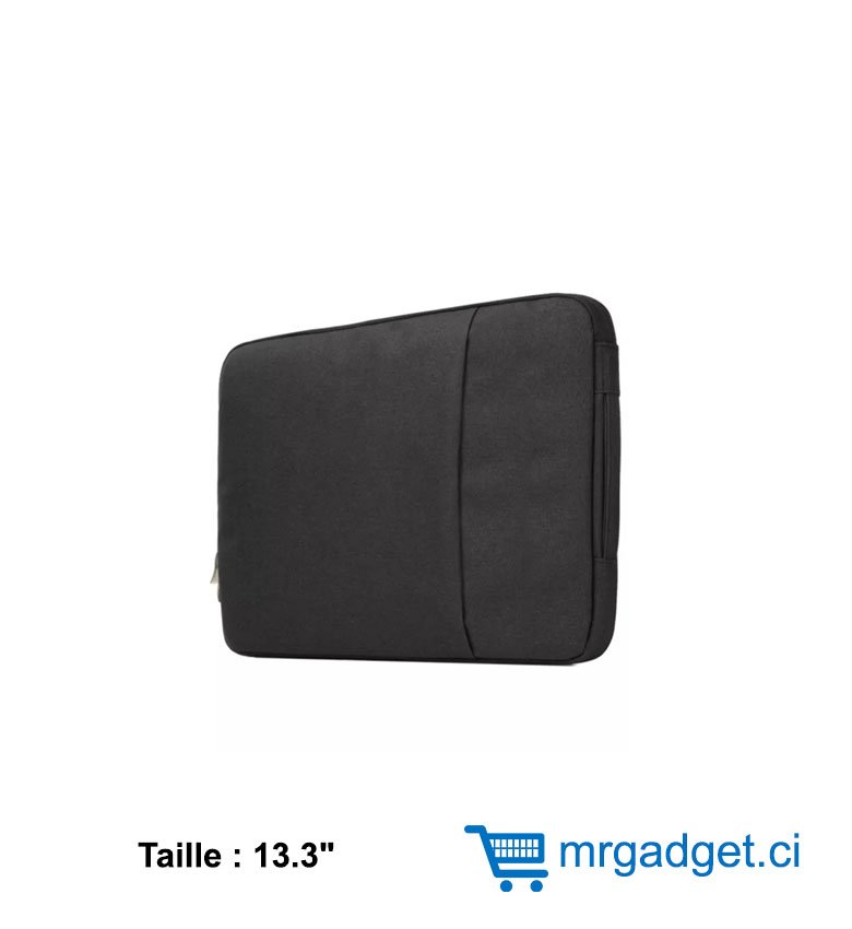 Pochette Effet Jean 13.3" pour PC - Housse Protection Sacoche Ordinateur Portable 13.3" & 14" Pouces -  NOIR