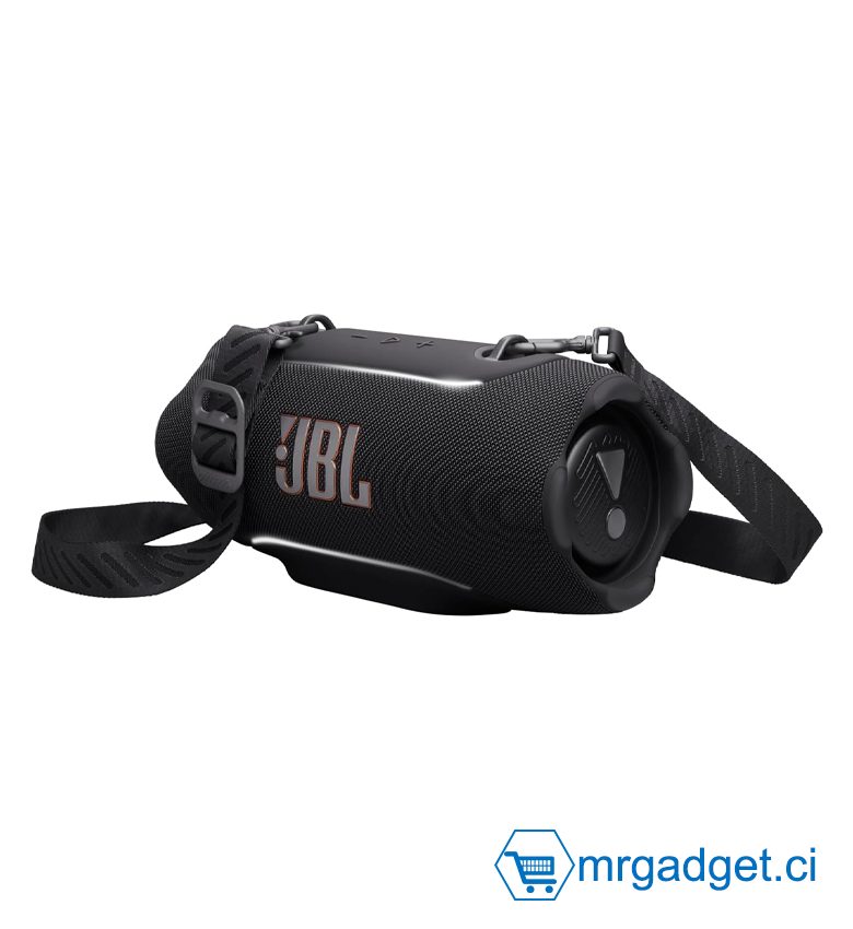JBL Xtreme 5, Enceinte Portable Étanche, Noir Auracast, AI Sound Boost, Bluetooth 6.0, Protection IP68, 28 Heures d’Autonomie, Éclairage Ambiant, Sangle d’Épaule Incluse