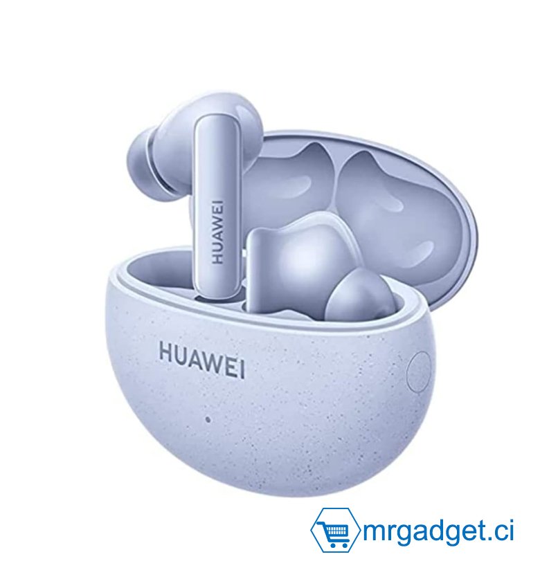 HUAWEI FreeBuds 5i TWS Ecouteurs Bluetooth sans Fil,Son certifié Hi-Resolution,Reduction du Bruit Active multimode jusqu'à 42dB,Charge Rapide 4 Heures d'autonomie en 15 Minutes,IP54,iOS/Android,Bleu givrée
