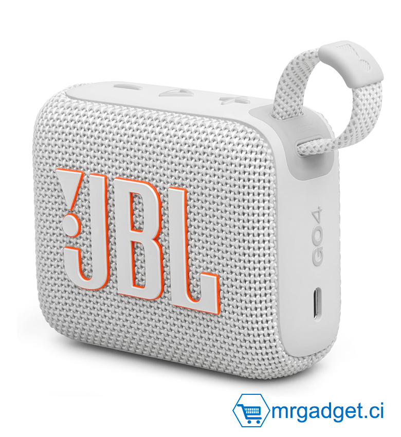 JBL GO 4, Enceinte Bluetooth Ultra-Portable, Son Pro, Basses percutantes, 7 Heures d'autonomie, Fonction Playtime Boost, résistante à l'eau et à la poussière IP67, en Gris