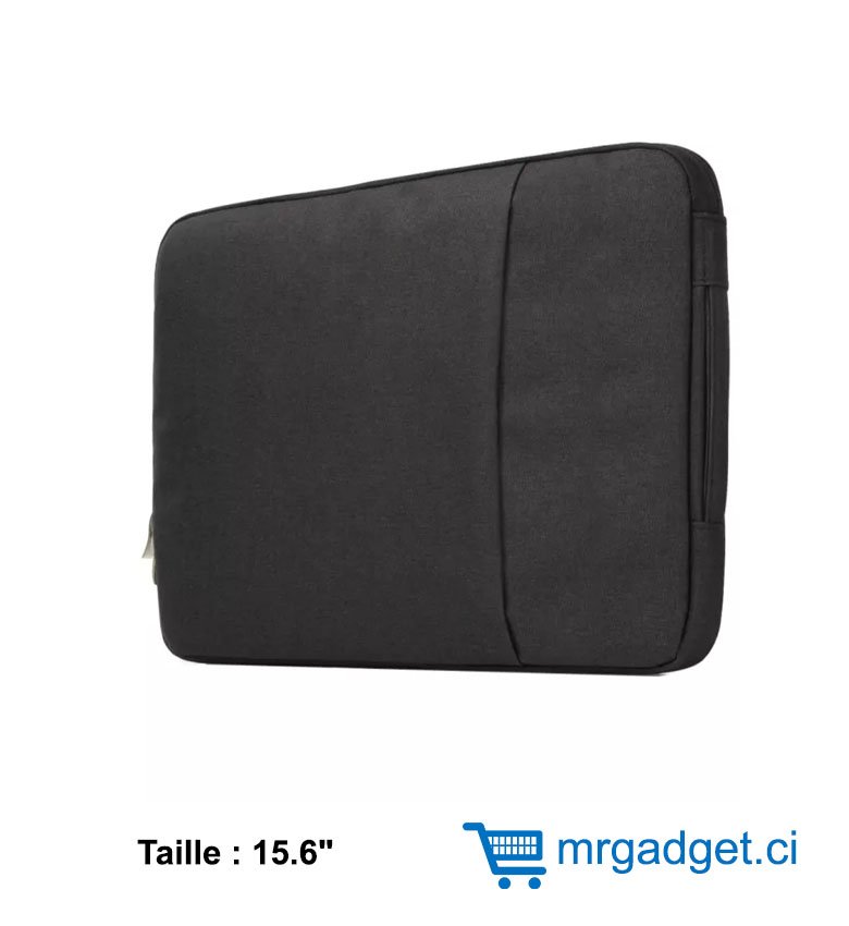 Pochette Effet Jean 15.6" pour PC - Housse Protection Sacoche Ordinateur Portable 15.6" & 16" Pouces -  NOIR