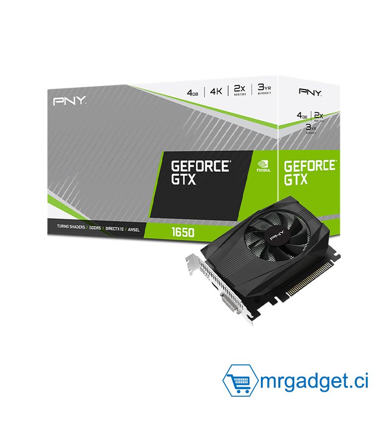 PNY Carte Graphique GeForce GTX 1650  4GB  Graphics Card