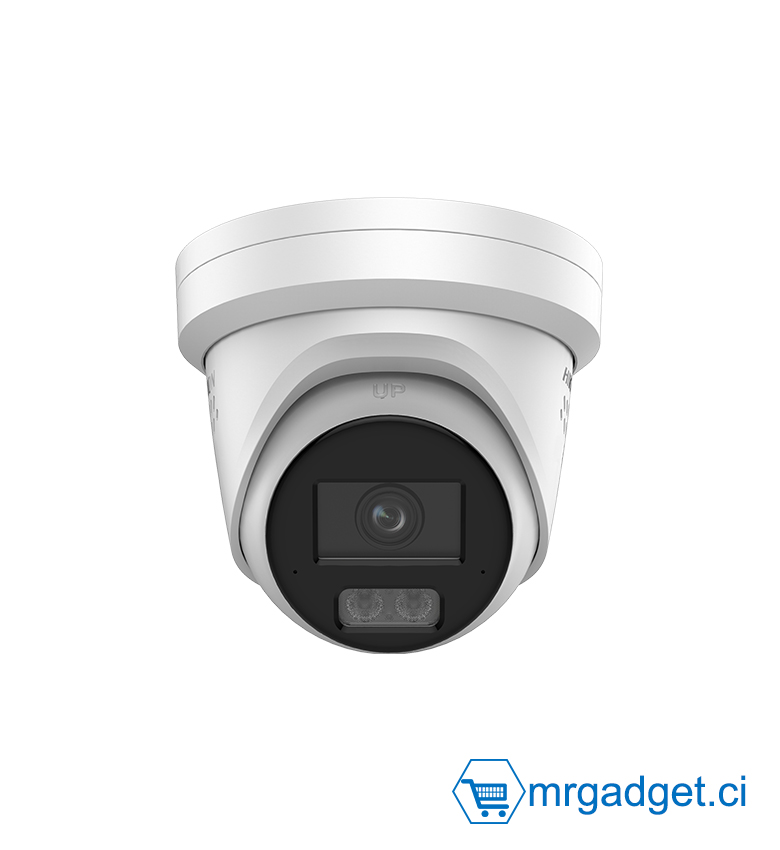 HIKVISION DS-2CD2367G3-LIS2UY/SRB 2.8 mm – Caméra IP Tourelle 6MP ColorVu 3.0, Smart Hybrid Light, AcuSense IA, Double Micro Intégré, Audio Bidirectionnel, Alarme Sonore & Flash Rouge/Bleu, PoE, H.265+, WDR 130 dB, IP67.